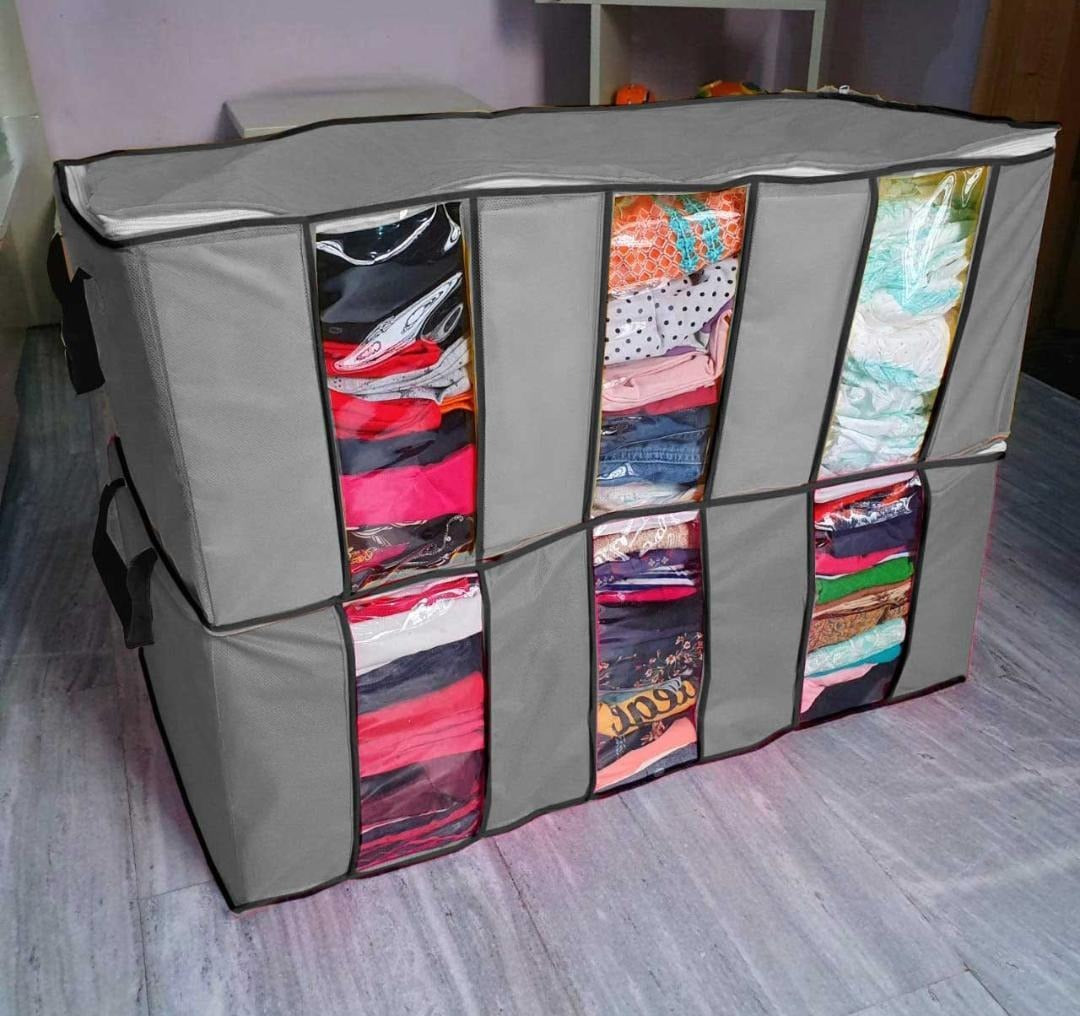 Grey Non-Woven Storage Bag for Home & Travel