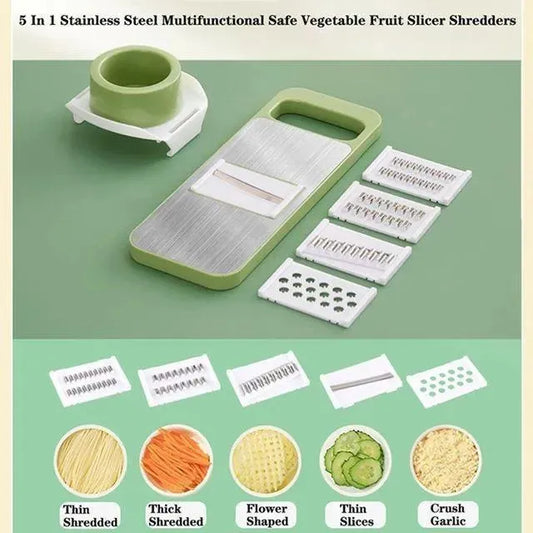 Stainless Steel Garlic Slicer Green 3Pcs