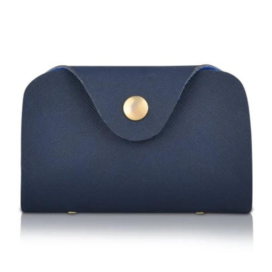 Women's Blue Gold PU Leather Shoulder Bag Set 5 Pcs