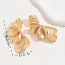 Stainless Steel Big Flower Earrings for Women Girls Irregular Exaggerate Leaves Pendant Earrings Vintage Party Jewelry Gifts