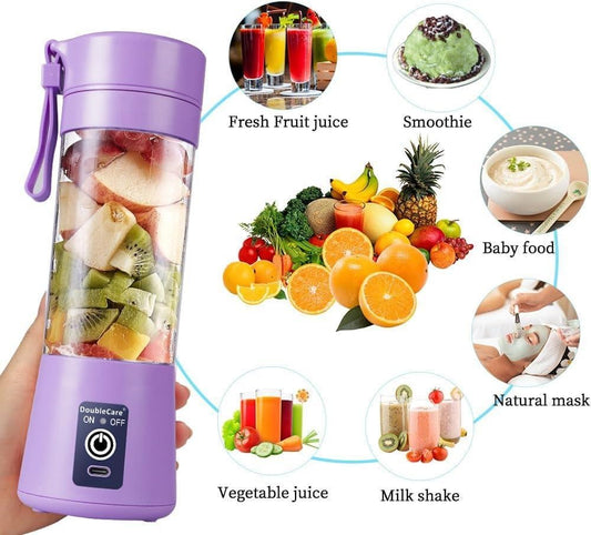 Portable Electric Juicer Purple 380ml USB Rechargeable