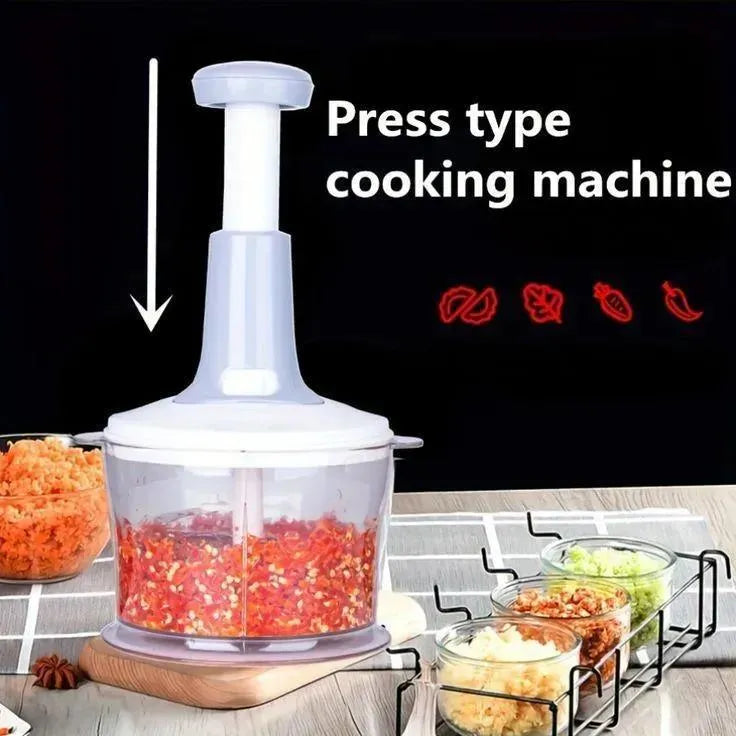 Push Chopper Vegetable Cutter ABS Plastic Easy Handling