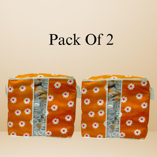 Blue Floral Storage Bags Pack of 2