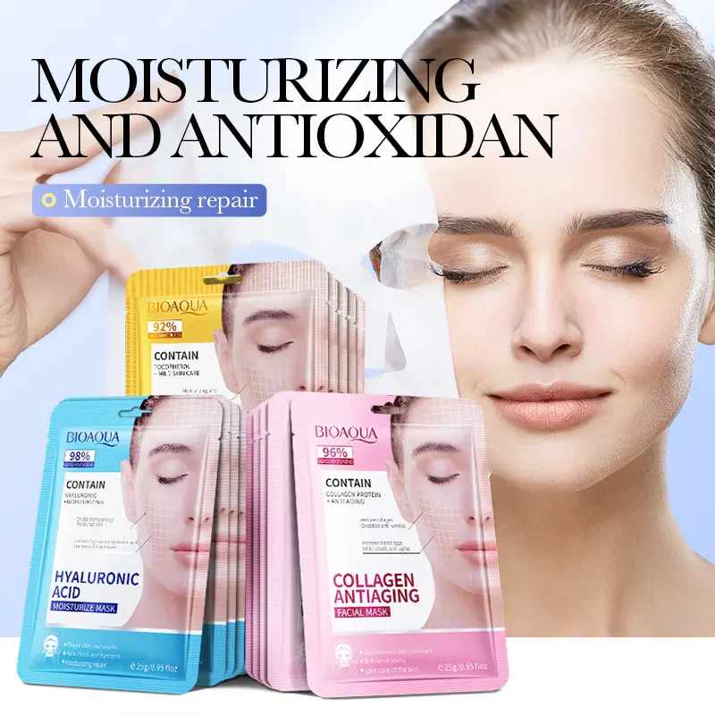BIOAQUA Pack of 8 Moisturizing Face Sheet Masks - For All Skin Types ✓ In Stock