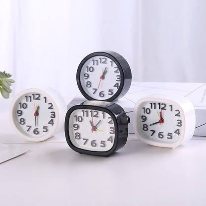 Small Round Alarm Clock White Stylish Home Decor