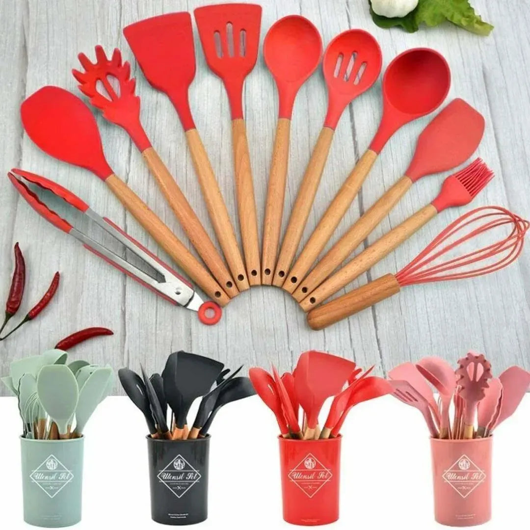 Multicolor Silicone Cooking Utensil Set