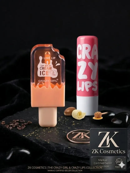 Crazy Lips Lip Balm Ice Cream Design Moisturize