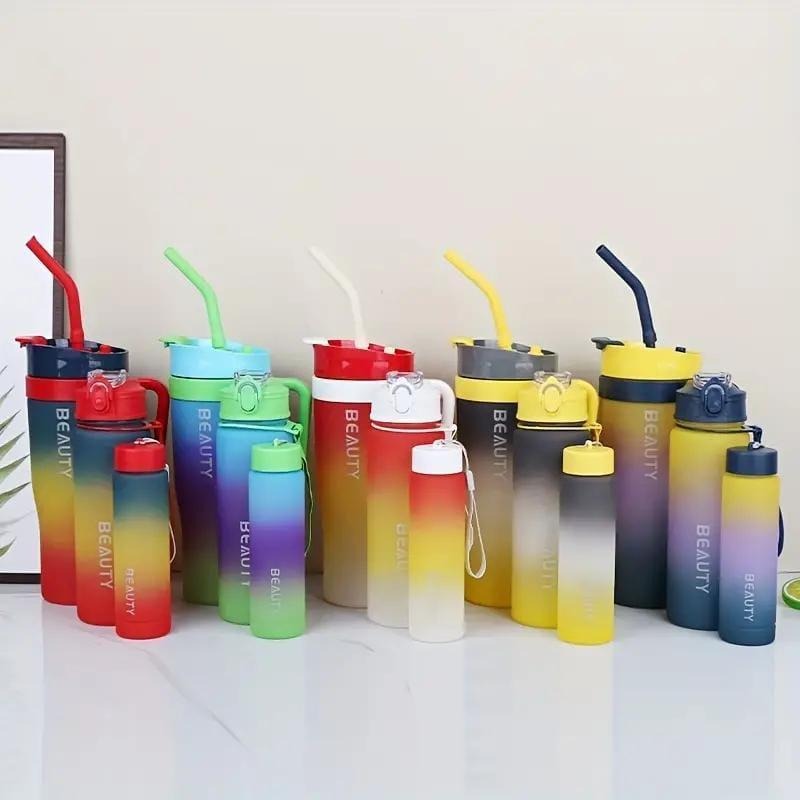 Premium Leak-Proof Gradient Water Bottles Pack of 3