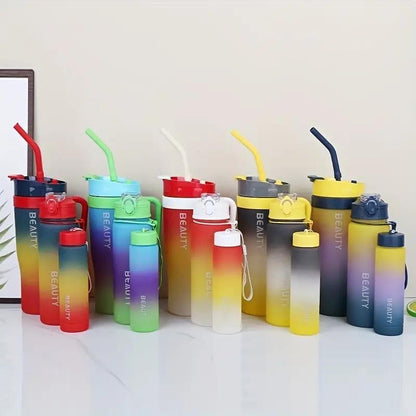 Premium Leak-Proof Gradient Water Bottles Pack of 3