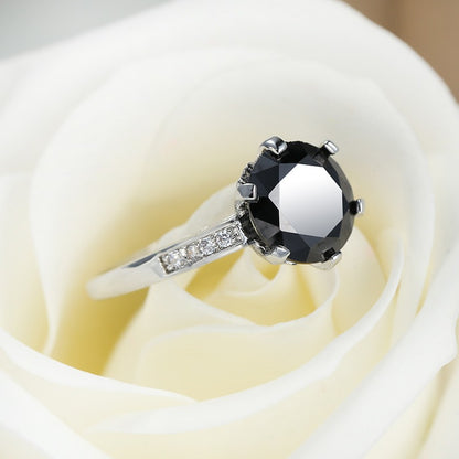 Black Zircon Vintage Ring for Women