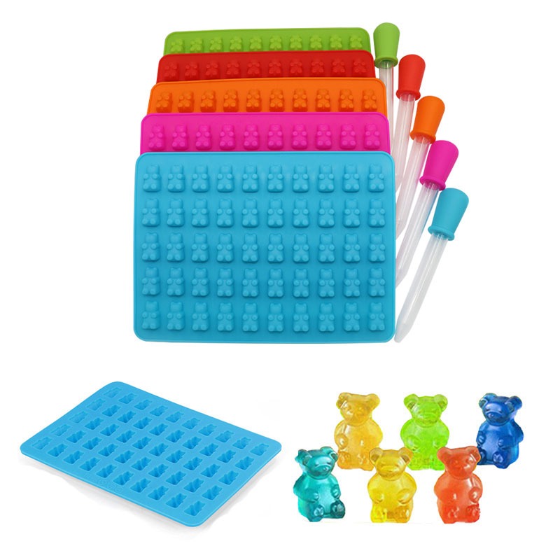 Silicone Ice Cube Tray Set of 2 Multicolor Collapsible Containers