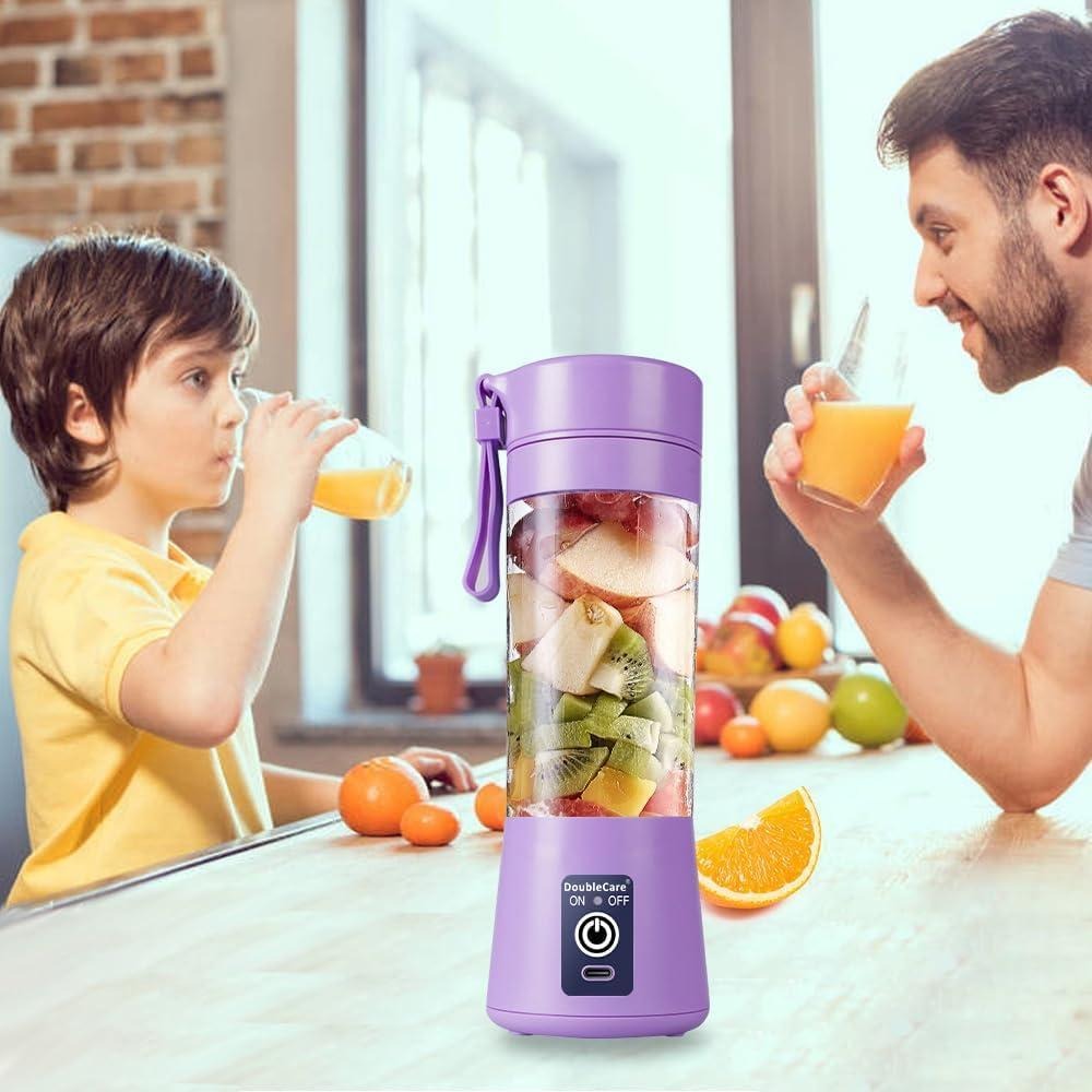Portable Electric Juicer Purple 380ml USB Rechargeable