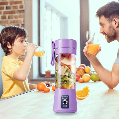 Portable Electric Juicer Purple 380ml USB Rechargeable