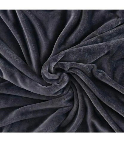 Grey Velvet Fleece Double Bedsheet Set 3 Pcs