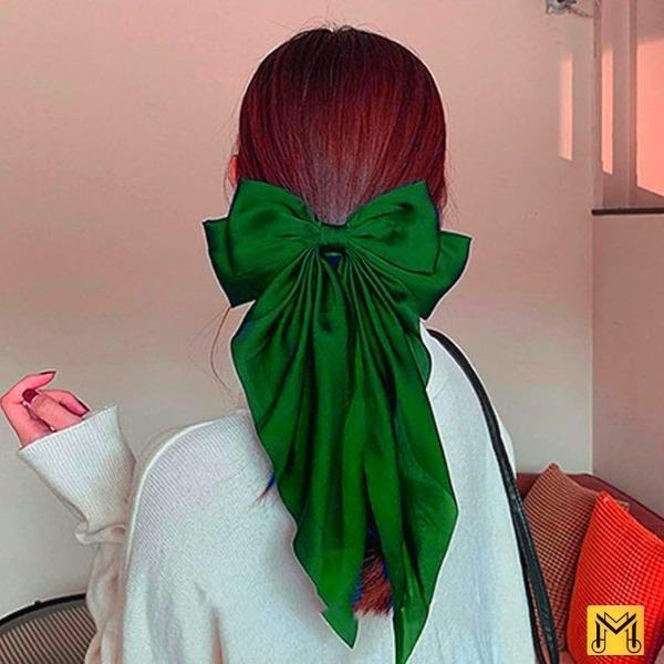 Premium Silk Hair Clips Maroon Black Green Full Length