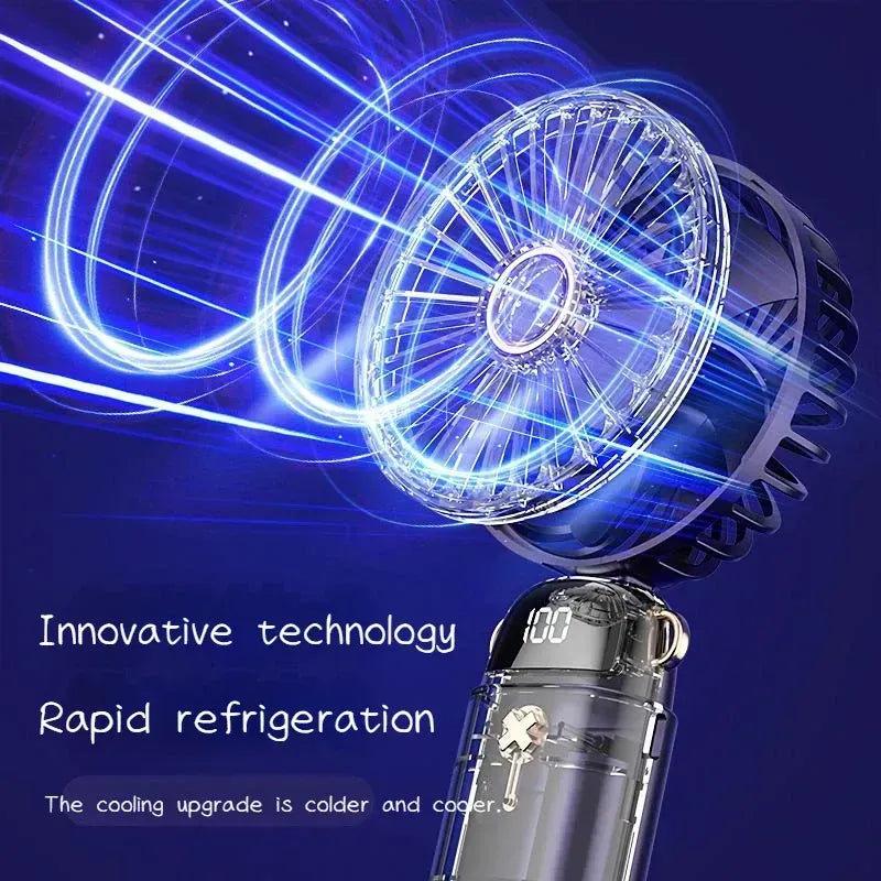 Mini Foldable Neck Fan Portable Silent Office Cooler Multicolor ABS
