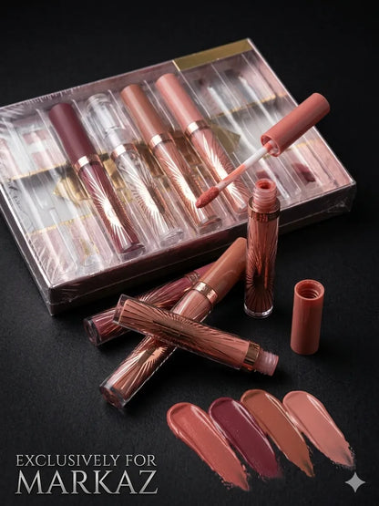 Floral Matte Lip Gloss 36H Long Lasting Waterproof Set