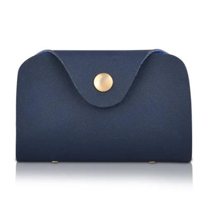 Women's Blue Gold PU Leather Shoulder Bag Set 5 Pcs