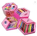 Hexagonal Coloring Kit for Kids with Princess Design