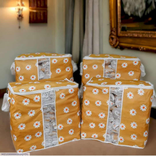Orange Daisy Storage Bags 25kg Dustproof Oxford Cloth