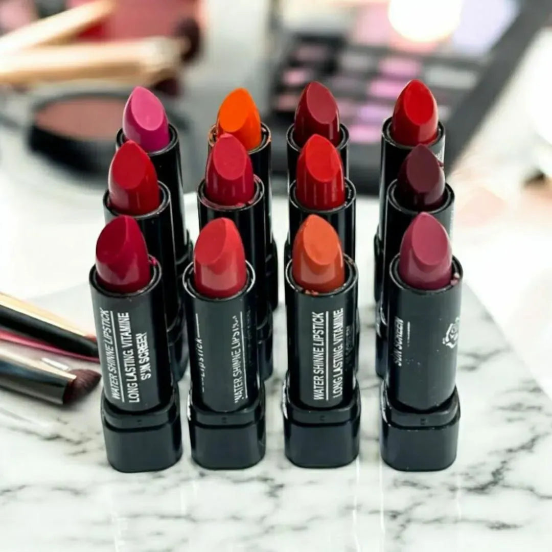MZ1408200565IATS  Matte Lipstick Pack of 12 Bold Shades