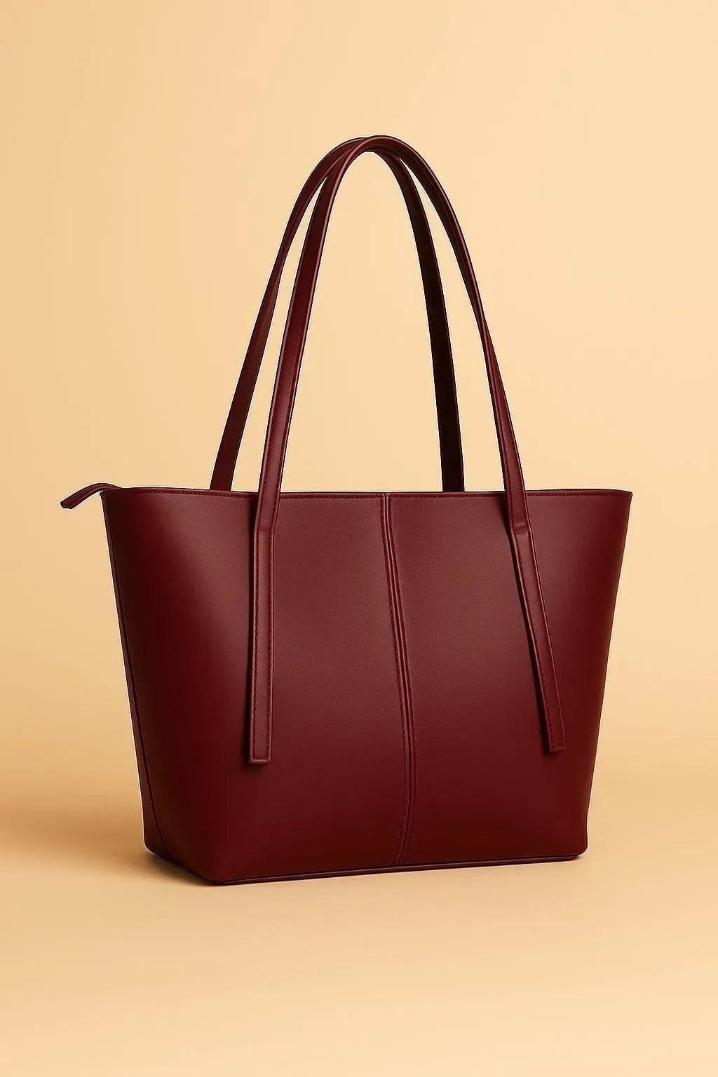 Brown Rexine Tote Bag for Girls School Office Use