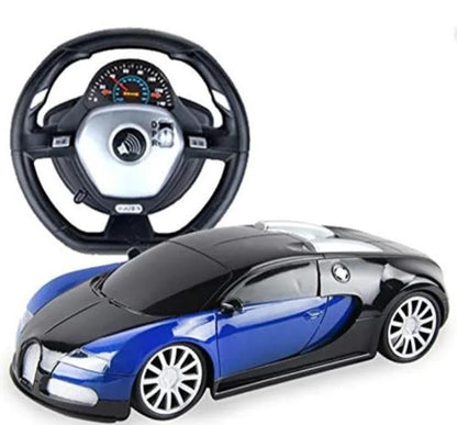 Realistic RC Car Blue Black Racing Toy for Kids