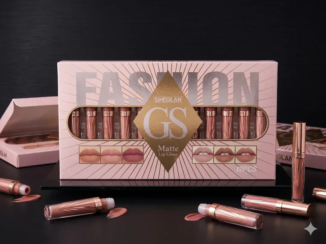 Floral Matte Lip Gloss 36H Long Lasting Waterproof Set