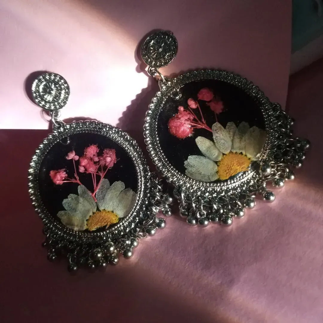 Fancy Antique Gold Earrings for Women 2 Pcs