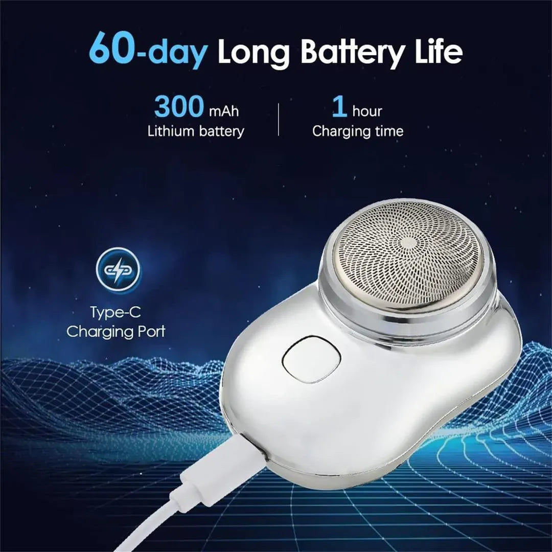 Mini Electric Shaver with Honeycomb Blade for Men