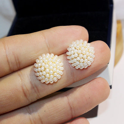 Pearl Earrings Korean Ball Design Luxury Ladywear
