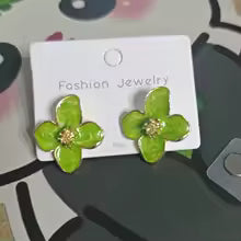 Hibiscus Dropped Glaze Flower Stud Earrings for Women Girl French Vintage 2025 Fashion Korean Wedding Romantic Jewelry Gifts