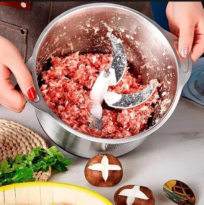 3L Stainless Steel Chopper with 4 Blades & 3 Speeds