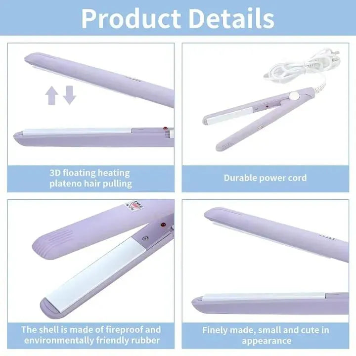 Mini Hair Straightener ABS Plastic Corded 15W
