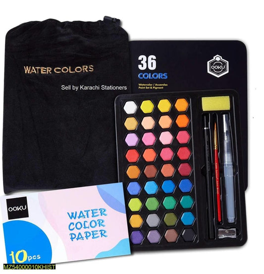 Watercolor Paint Set 36 Colors for Home & School Use