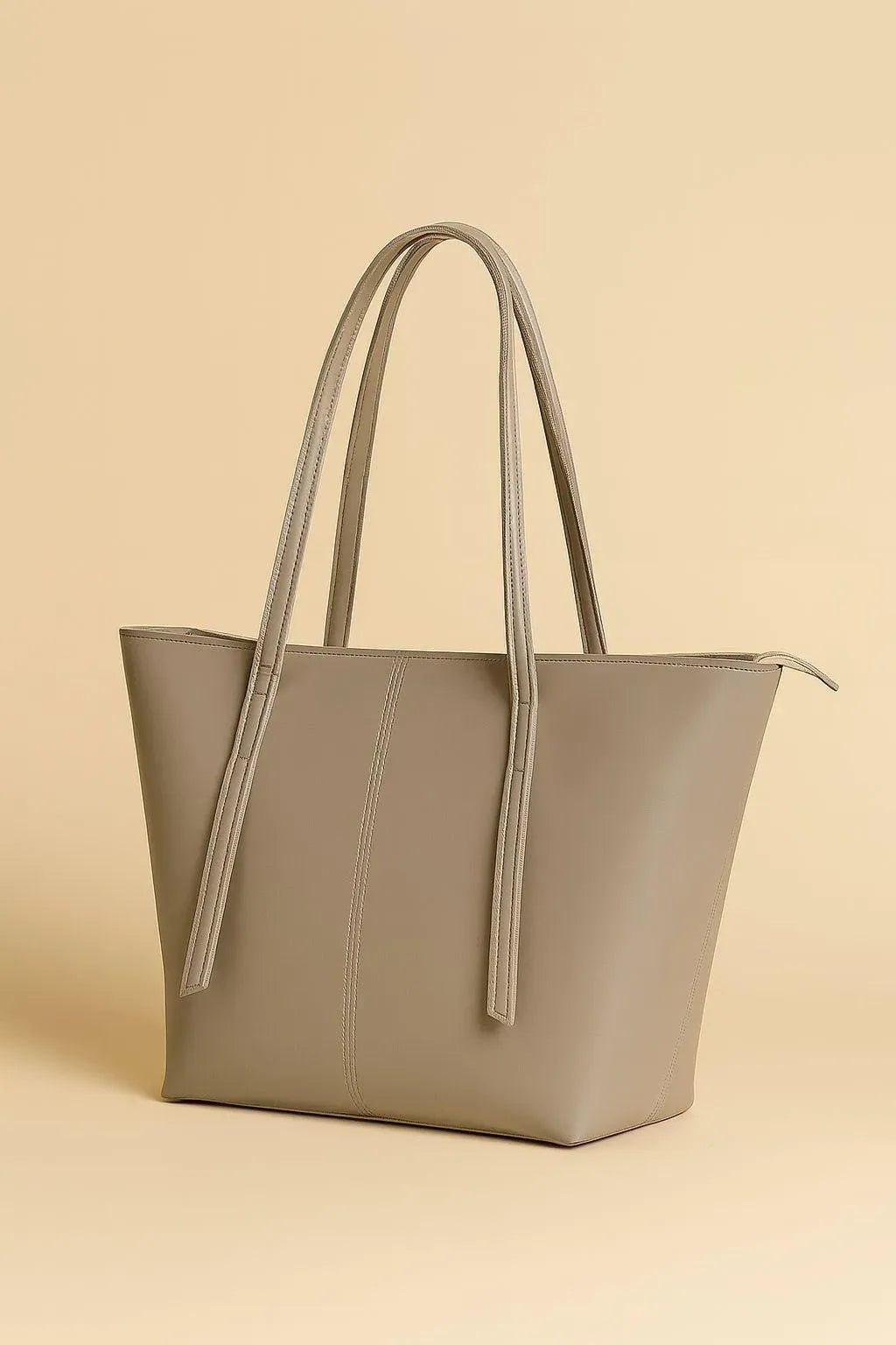 Brown Rexine Tote Bag for Girls School Office Use