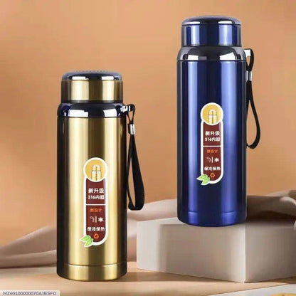 Stainless Steel Water Bottle 316 Gold Blue Vacuum Insulated
