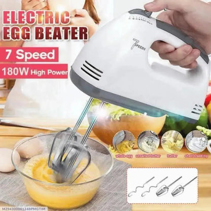 Electric Egg Blender 7 Speed 180W White