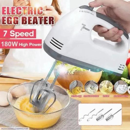Electric Egg Blender 7 Speed 180W White