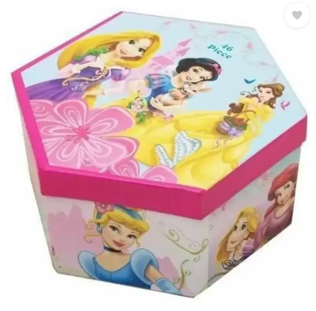 Hexagonal Coloring Kit for Kids with Princess Design