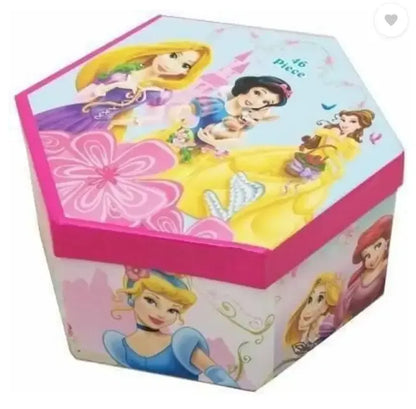 Hexagonal Coloring Kit for Kids with Princess Design