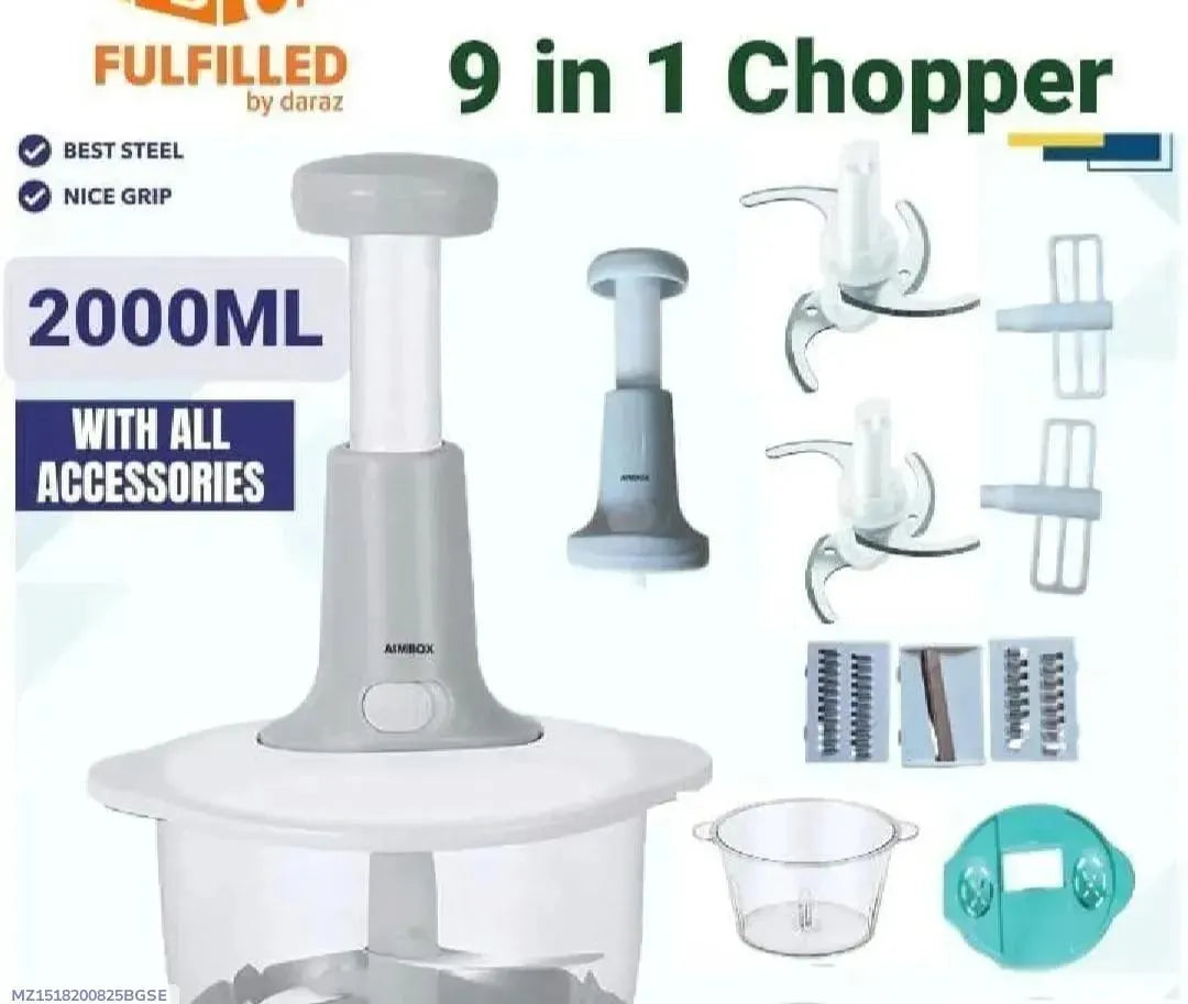 Push Chopper Vegetable Cutter ABS Plastic Easy Handling