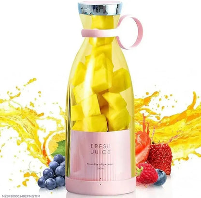 Mini Electric Juicer Blender Pink 350ml Portable