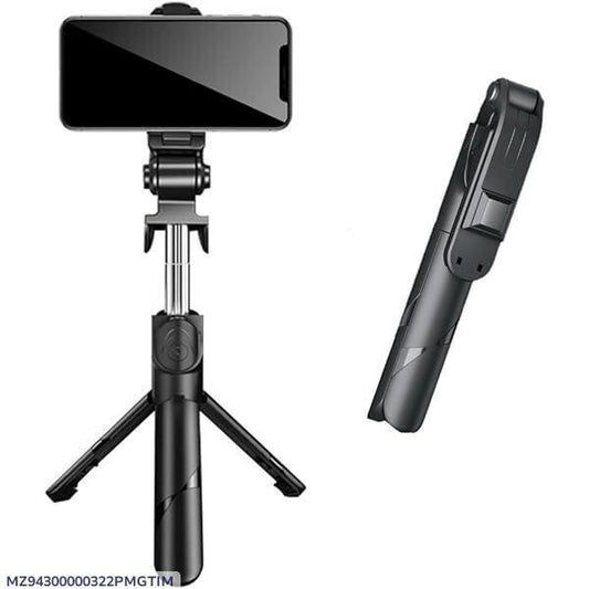 Selfie Stick Black ABS Tripod Base Adjustable Arm