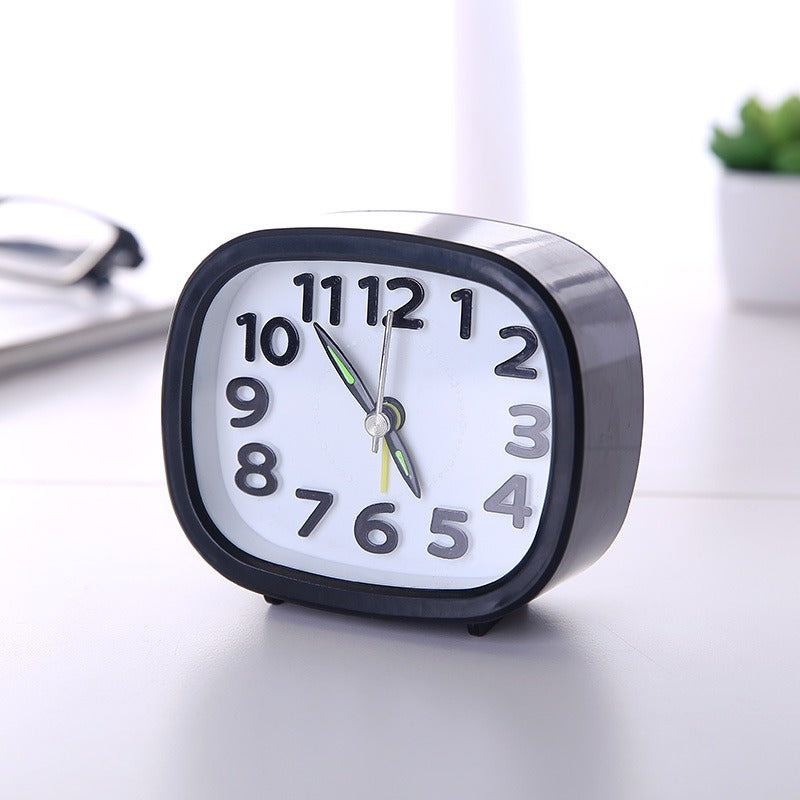 Small Round Alarm Clock White Stylish Home Decor