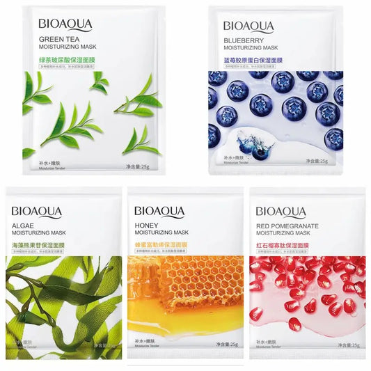 BIOAQUA Pack of 8 Moisturizing Face Sheet Masks - For All Skin Types ✓ In Stock