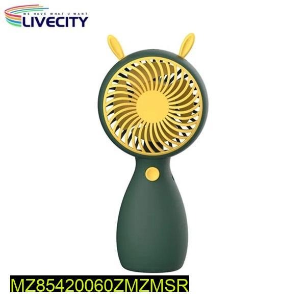 Portable Rechargeable Fan Green Yellow ABS