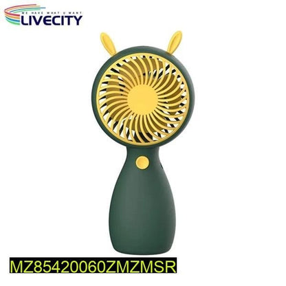 Portable Rechargeable Fan Green Yellow ABS