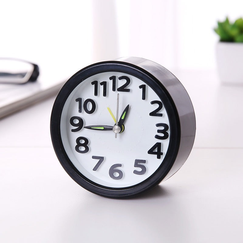Small Round Alarm Clock White Stylish Home Decor