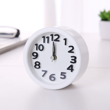 Small Round Alarm Clock White Stylish Home Decor